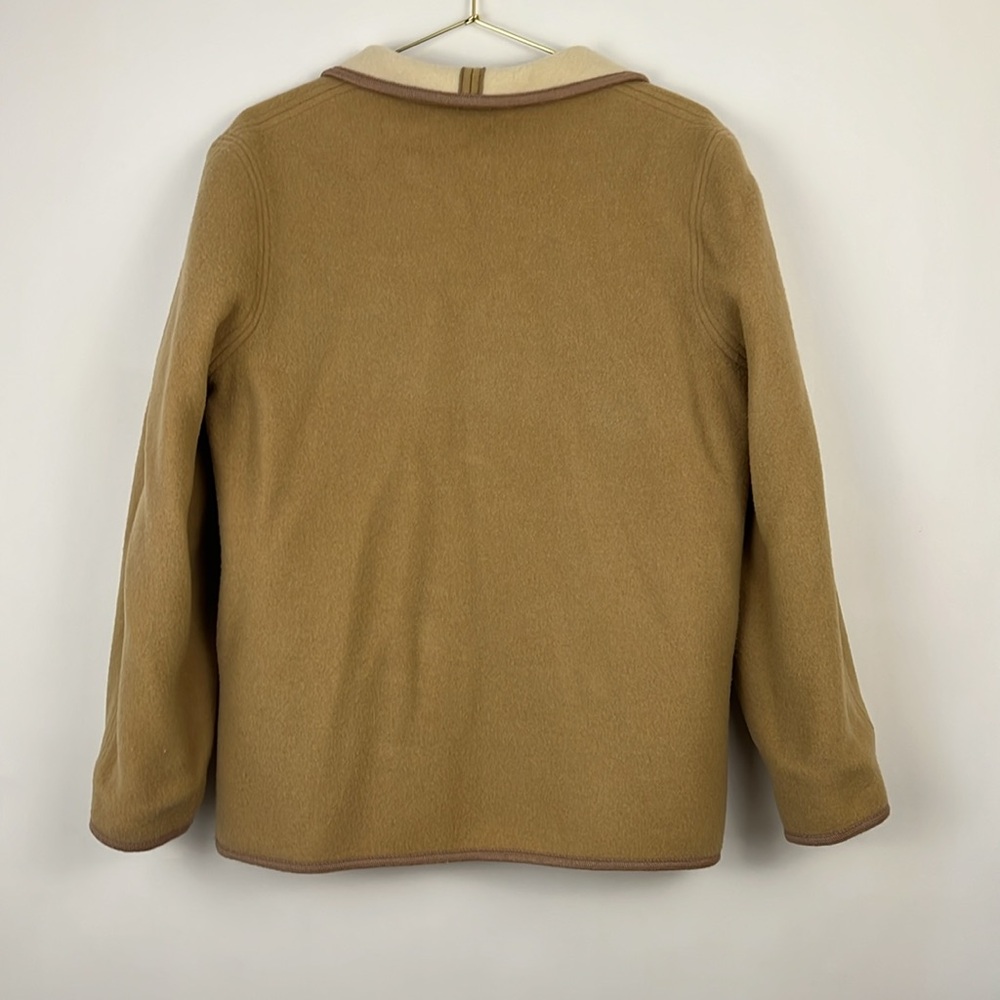 Turnaround by Cuddlecoat wool jacket reversible brown and cream M - Picture 9 of 15